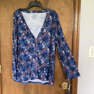 Hasting & Smith button down floral top with pockets size 2X
